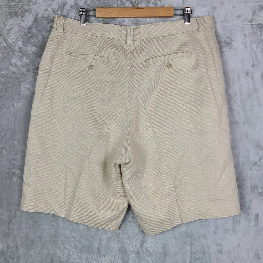 Tommy Bahama Relax Linen & Silk Shorts Golf Athleisure Preppy Coastal Size 40